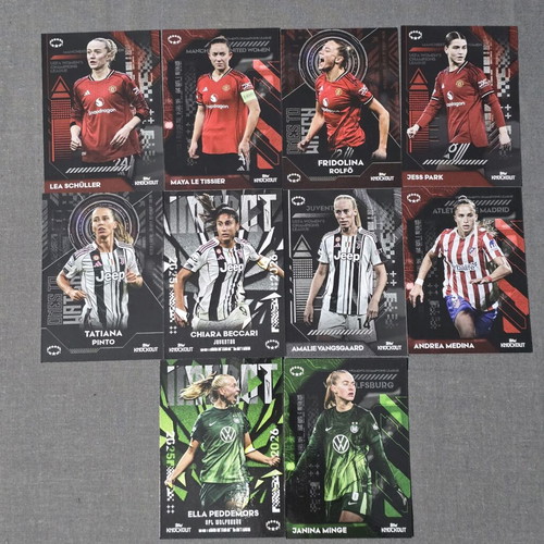 WUCL 32 football cards, Topps Chrome and Knockout