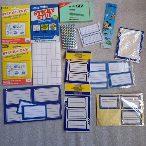 Large School and Office Set with 150+ Stickers and Blu-Tack like new