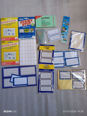 Large School and Office Set with 150+ Stickers and Blu-Tack like new