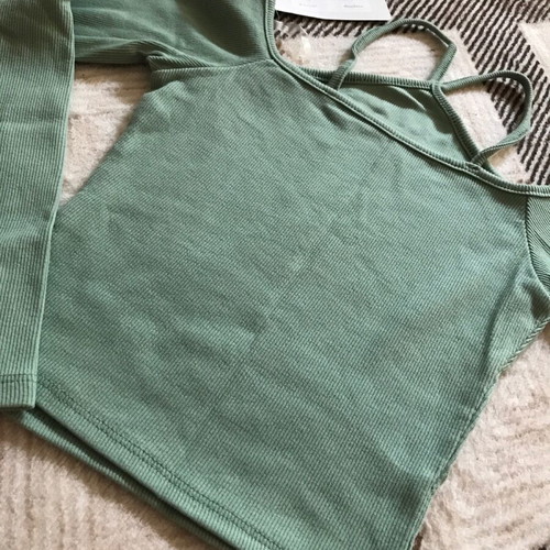Turquoise long-sleeve top one size new