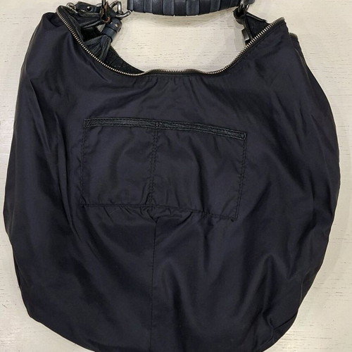 Women's handbag used, black genuine leather Made in Italy 40x30