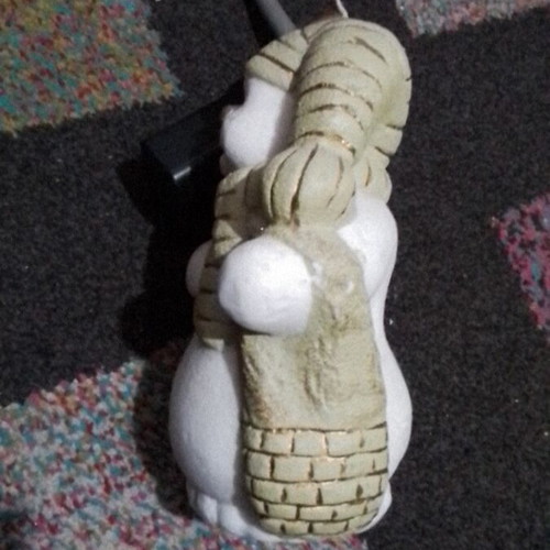 Christmas candle snowman new, size 8x8x20 cm