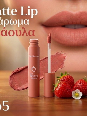Matte lip stain with strawberry scent