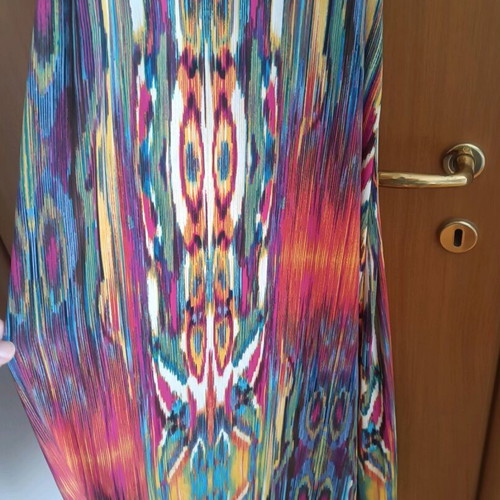 Long backless dress like new, multicolor, size S