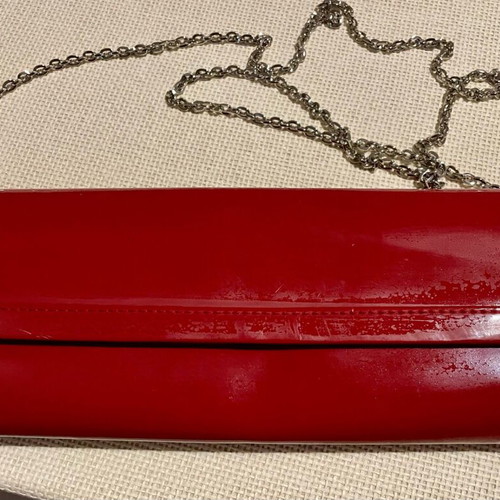 Handbag like new, burgundy red with metal chain