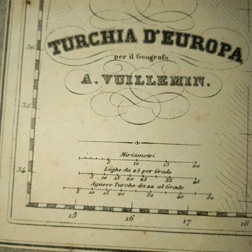 Collectible map 1864 TURCHIA D'EUROPA used