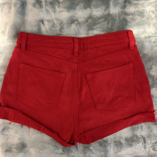 H&M red denim shorts like new, size M 38 10