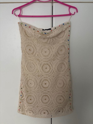 Zara Crochet Dress like new, beige, size S
