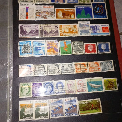 Stamp collection used with album