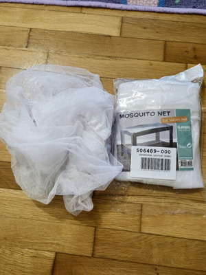 Mosquito nets for cradle, carrycot and playpen like new, set of 2