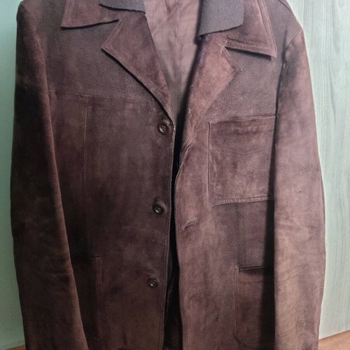 Vintage suede coat genuine leather, like new condition