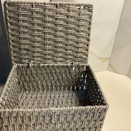 Set of 3 handmade decorative baskets