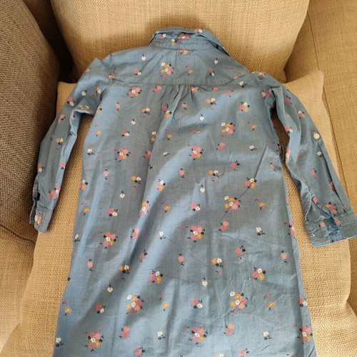 H&M cotton shirt dress for girl 4-5 years like new