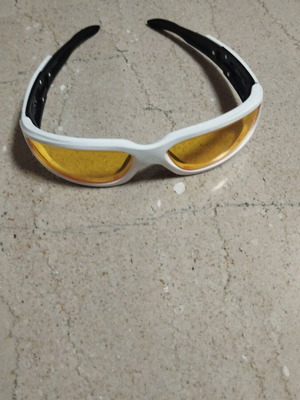 Sunglasses like new, plastic, white and yellow