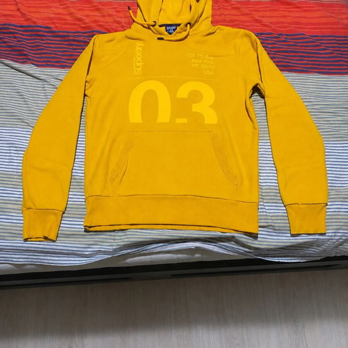 Superdry hoodie like new, yellow, size L