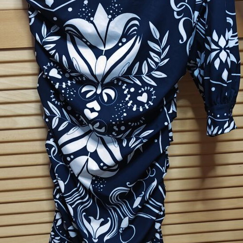 Peace + Chaos dress black and white with floral graphic print, like new