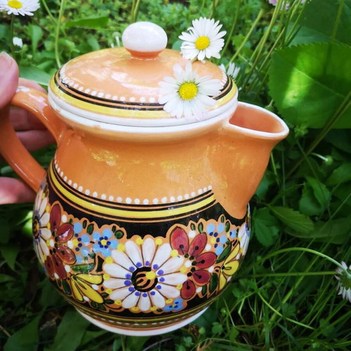 Czech ceramic jug new, handmade KERALIT