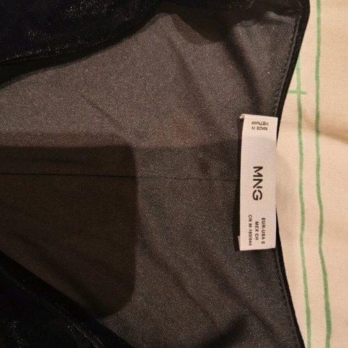 Velvet bodysuit Mango new, Small, black without label