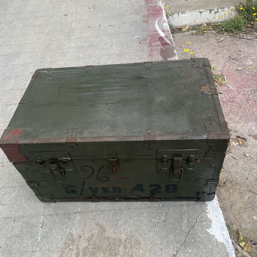 Military trunk used from 1940 American 75x44x41 height
