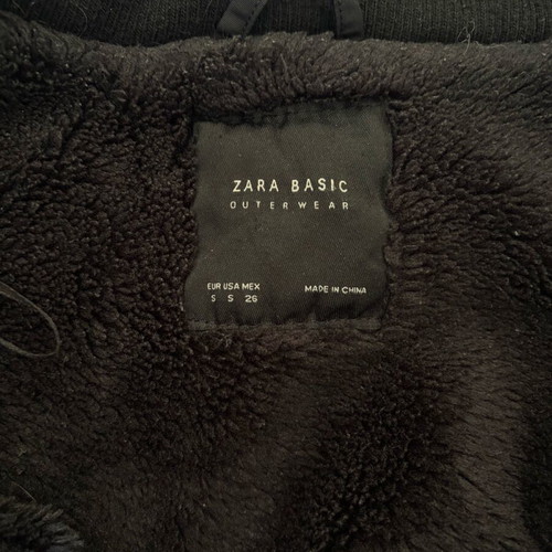 Zara Basic outerwear coat like new, black, with lining