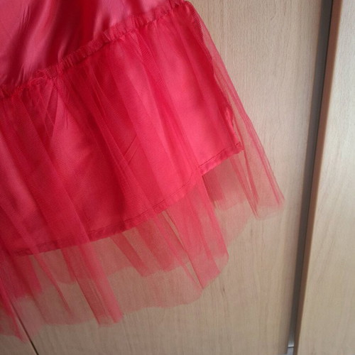 Lui e Lei red midi dress like new, off the shoulder
