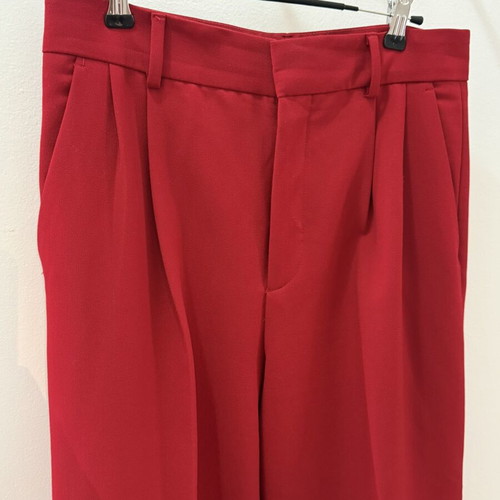 Zara red high-waisted pants medium like new