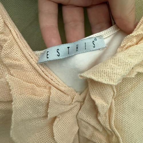 Esthis Beige Sleeveless Top 100% Cotton like new
