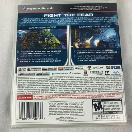 Aliens Colonial Marines Limited Edition for PlayStation 3 like new