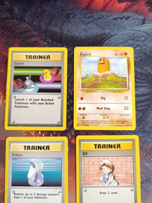 Pokemon Base set lot of 4 cards like new