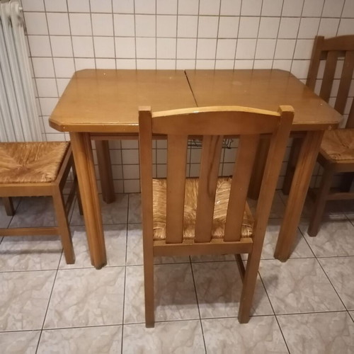 Wooden kitchen table with 3 chairs