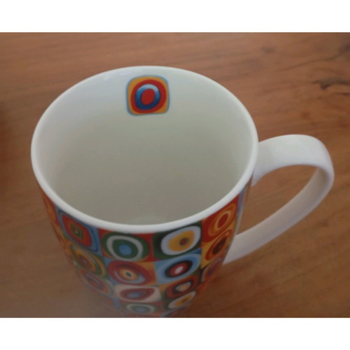 Duo porcelain mug with Wassily Kandinsky design new