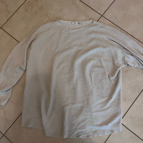Long beige pullover with rhinestones like new, size L