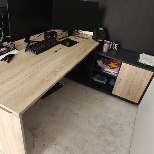 Project desks left and right, Sonoma - Grey shade