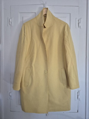 Marella wool coat yellow UK 14 like new