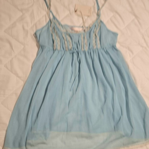 Victoria's Secret Light Blue Lingerie Top French Collection Size Medium New