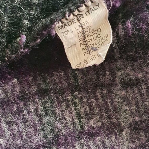 Italian wool coat like new, gray and purple, size S/M