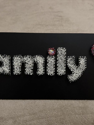 String art painting Family custom made