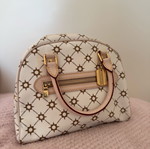 Handbag cream with patterns new