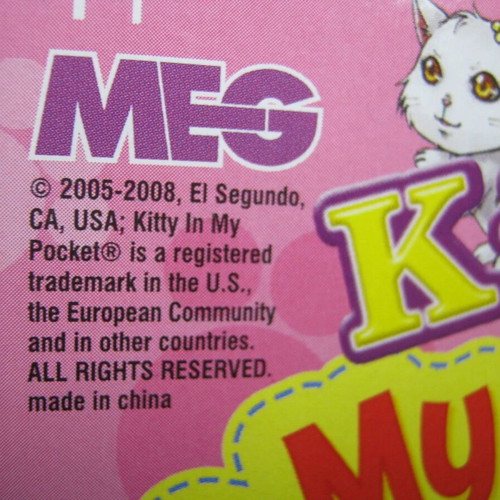 Kitty In My Pocket Series 1 MEG 2005-2008 new