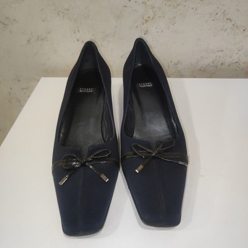 Stuart Weitzman women's kitten heels, blue