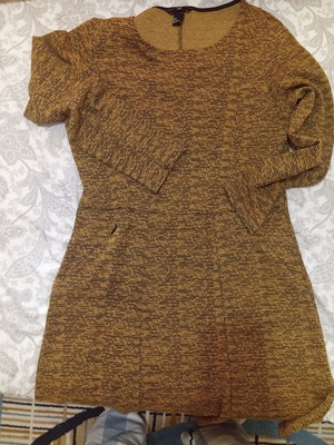 H&M dress large, like new, yellow and black