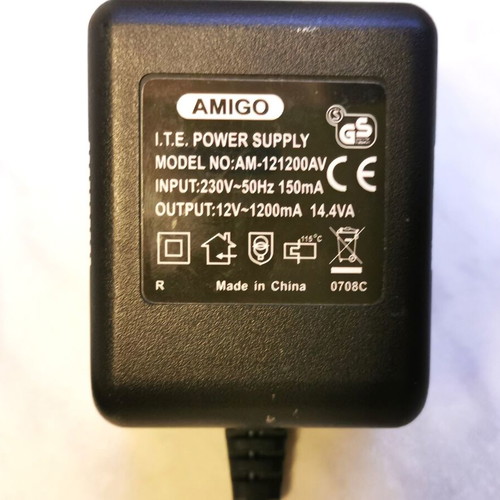 Τροφοδοτικό Amigo AM-121200AV 12V 1200mA μεταχειρισμένο