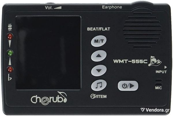  metronomos & chromatiko kourdistiri Cherub WMT-555C ( mavro )