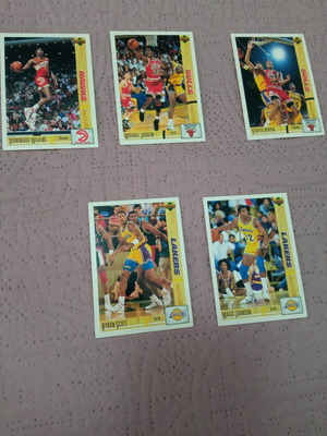 Upper deck κάρτες NBA 1992 σαν καινούργιο, 5 τεμάχια