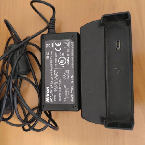 Nikon EH-63 AC adapter and dock for Coolpix used