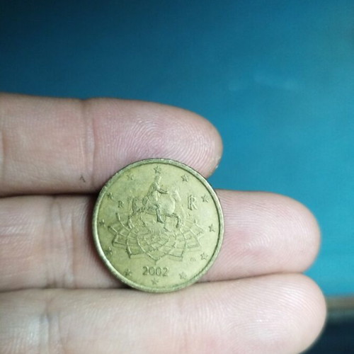 Ιταλικό κέρμα 50 λεπτών ευρώ μεταχειρισμένο, έφιππος ανδριάντας Μάρκου Αυρηλίου