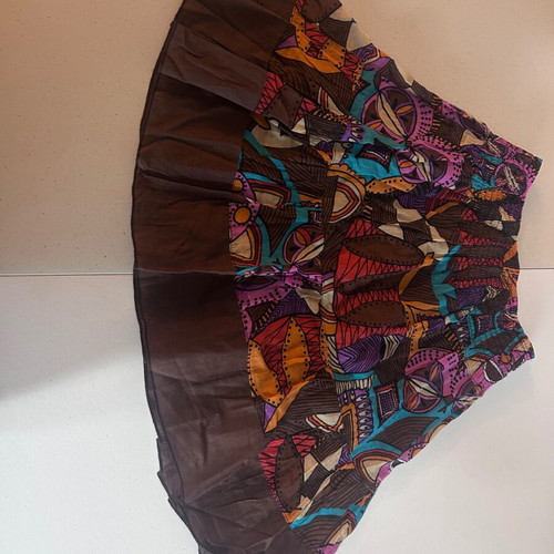 Carabatti Y2K skirt with multicolored geometric pattern, size S, new