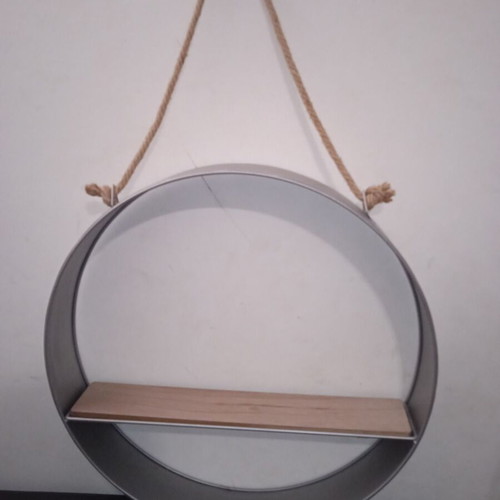 Retro Facto decorative shelf 54.5x10cm silver wood Atmosphera design like new