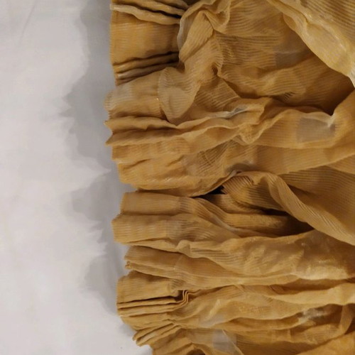 Yellow curtain used, height 2.58 m, width 1.90 m