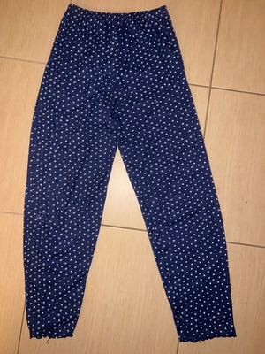 Heart pajama pants used, blue